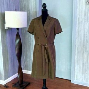 Liz Claiborne 100% Silk double-breasted Dress